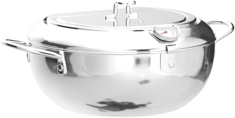 Deep Fryer Pot，142 Oz /4.2L Janpanese Style Tempura Frying Pot
