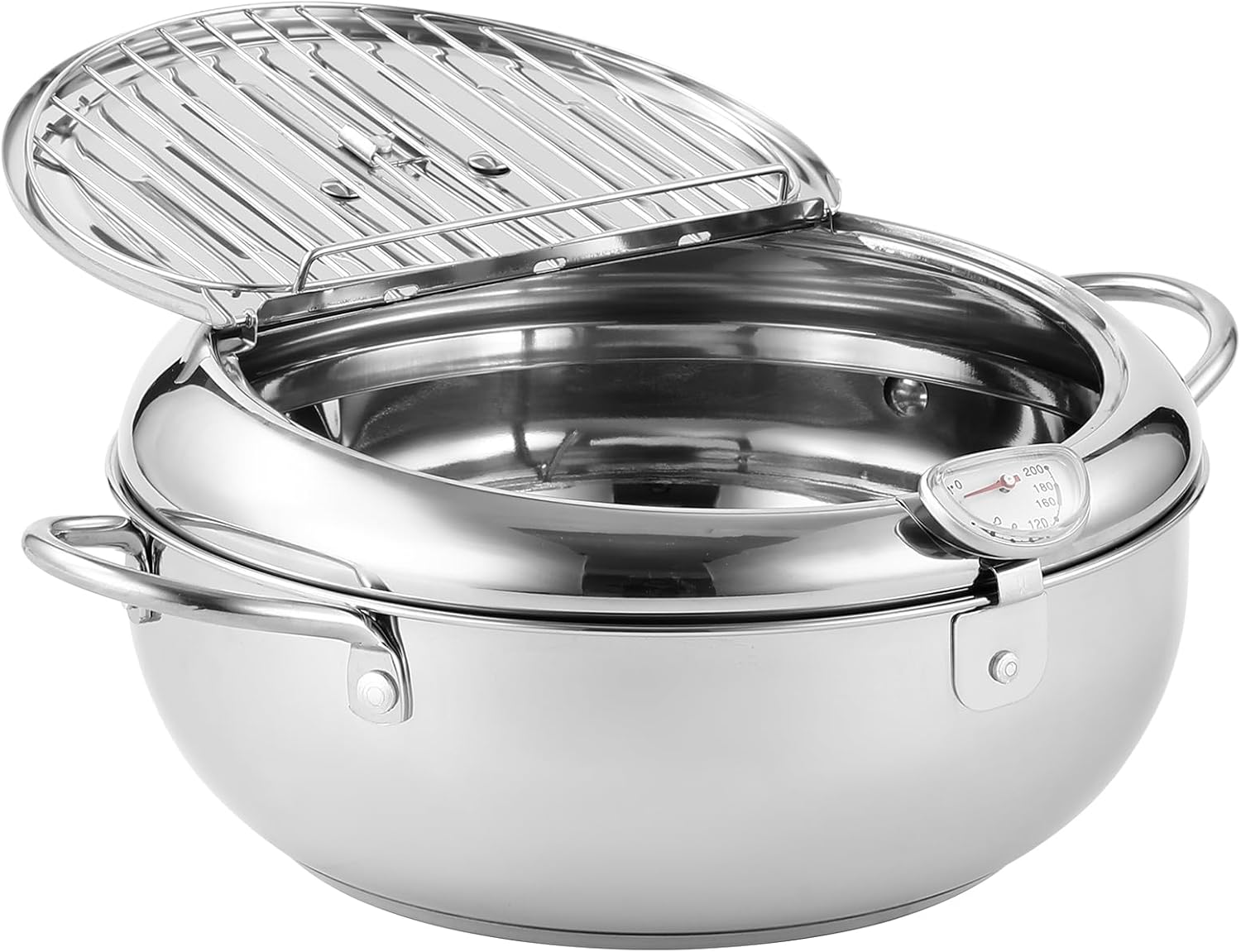 Deep Fryer Pot，142 Oz /4.2L Janpanese Style Tempura Frying Pot